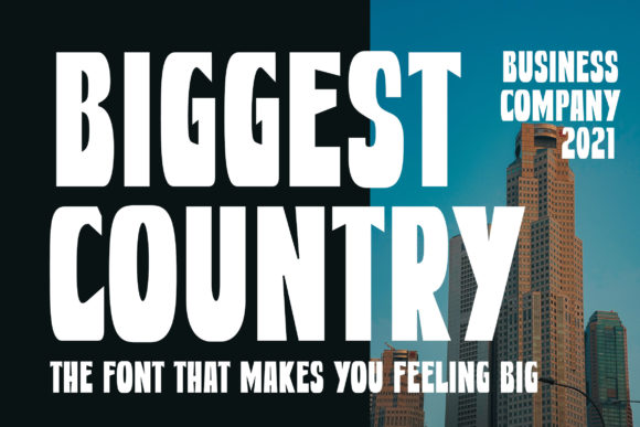 Biggest Country: A Bold Display Font for Small Business Branding