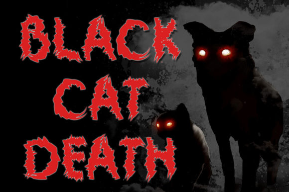 Black Cat Death: A Spooky Display Font for Bold Digital Headlines