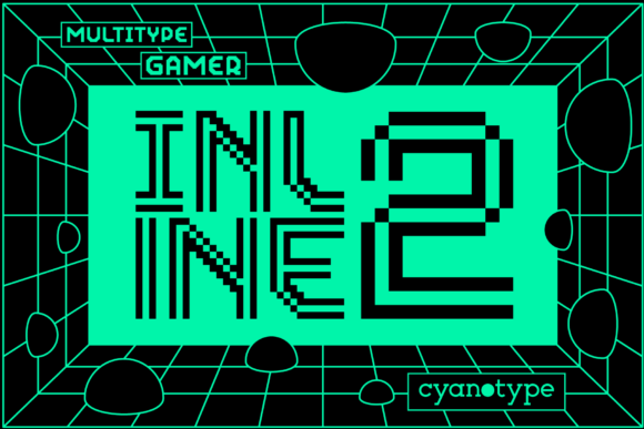 Gamer Inline 2: A Pixel-Playful Display Font for Bold Brand Moments