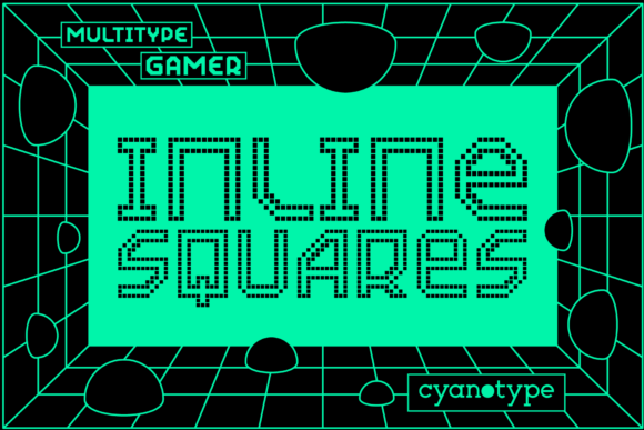 Gamer Inline Squares: A Pixel-Playful Display Font for Standout Branding
