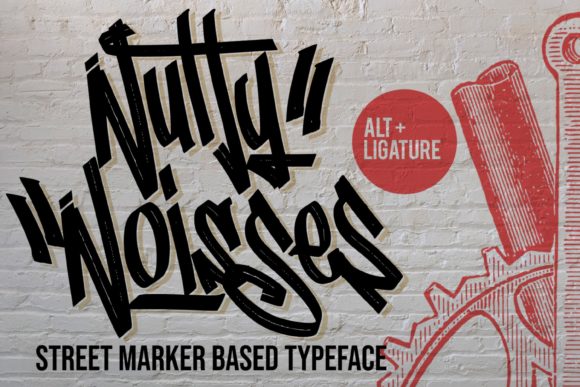 Nutty Noisses: A Graffiti-Styled Display Font That Pops on Real Brand Projects