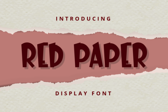 Red Paper: A Playful Display Font for Handmade Labels & Printables